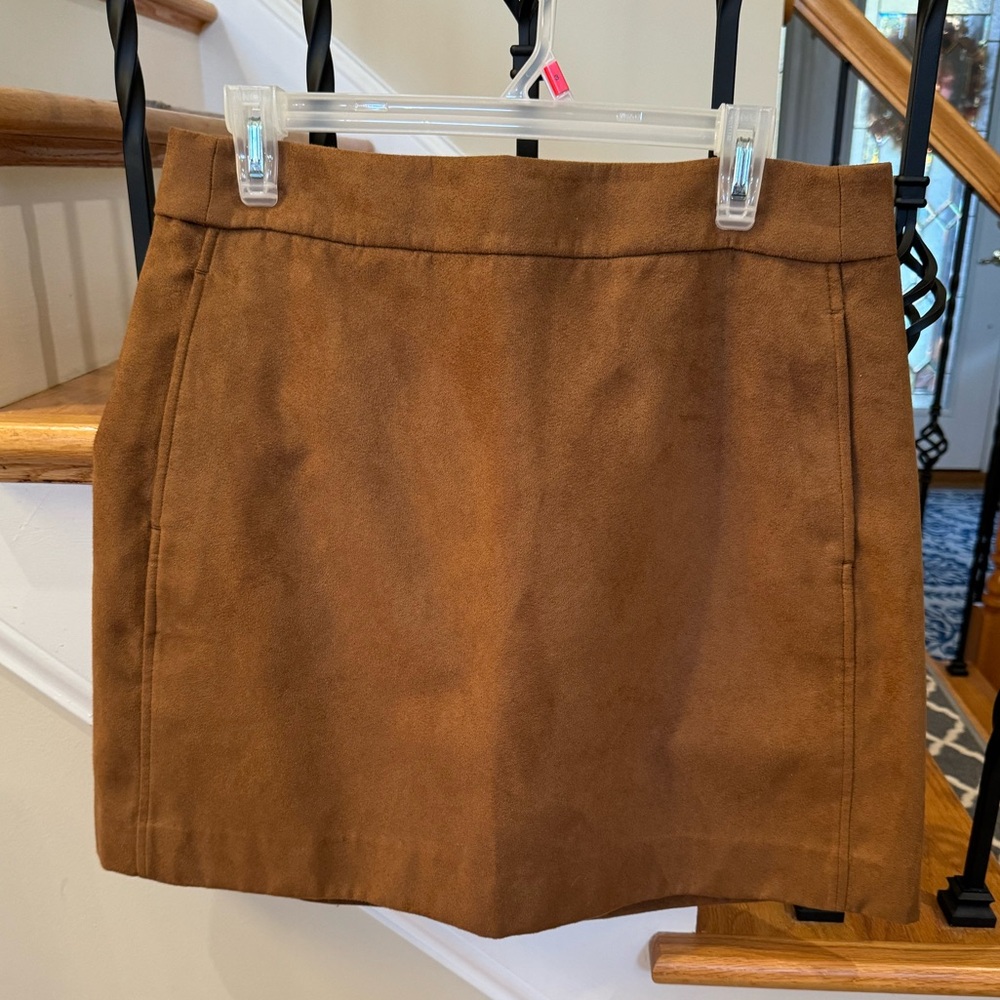 J Crew Tan Suede Mini Skirt